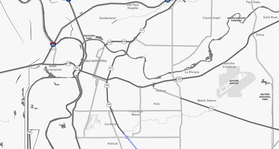 Card image of a map to illustrate communities without sufficient middle mile capacity.