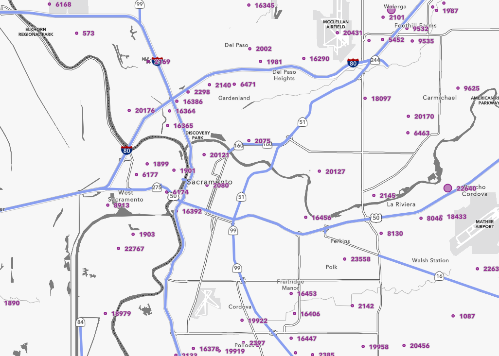 Card image of a map to illustrate last mile residences unserved by 25/3 mbps.