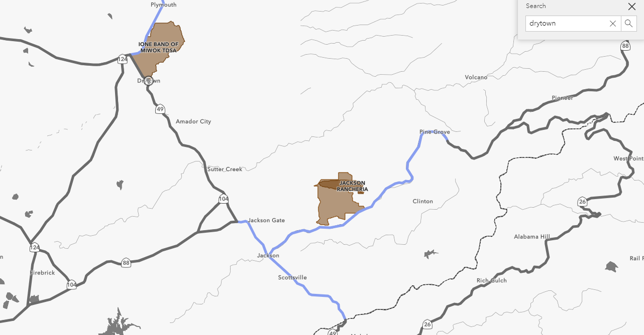 Card image of a map to illustrate tribal areas.